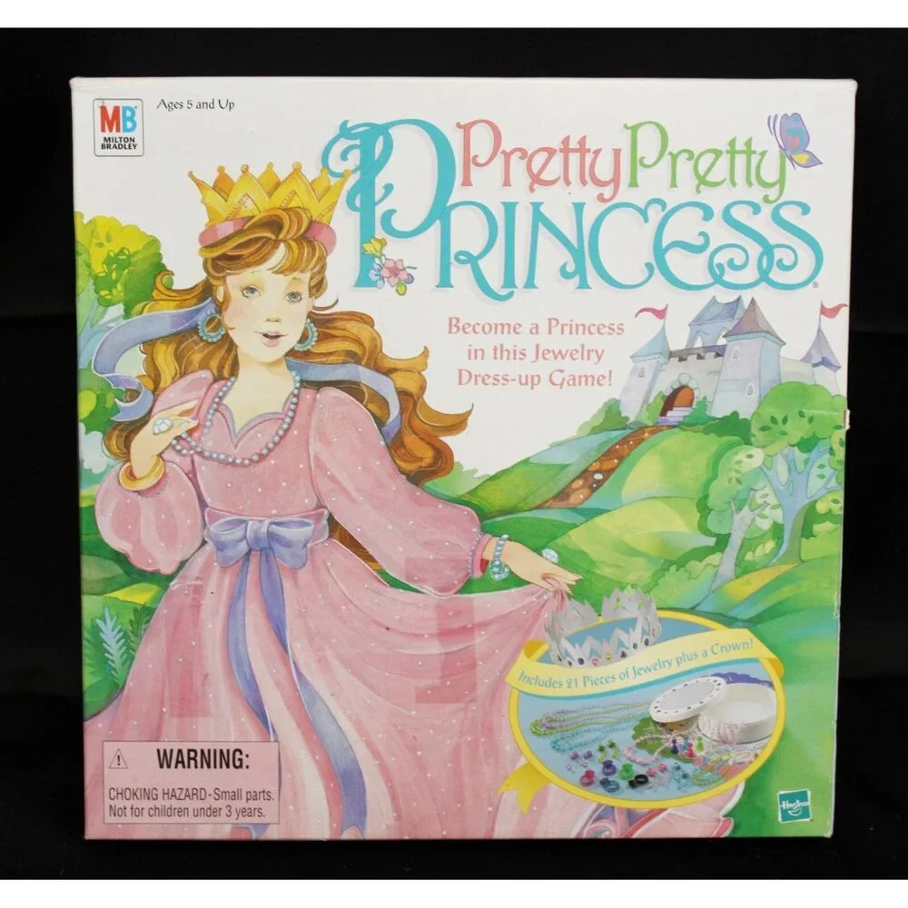 1999 Hasbro Pretty Pretty Princess Jewelry Dress-up Game Crown Necklace Ring